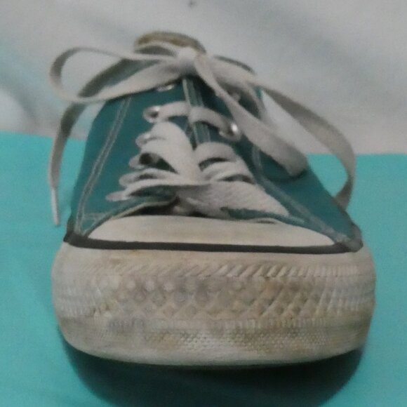 CONVERSE ALL STAR | men 5.5 - women 7.5 | Unisex Green and White Lace Up Sneaker - Picture 10 of 11